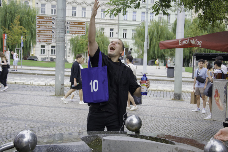 Excited Participant Exploring Prague Hidden Gems